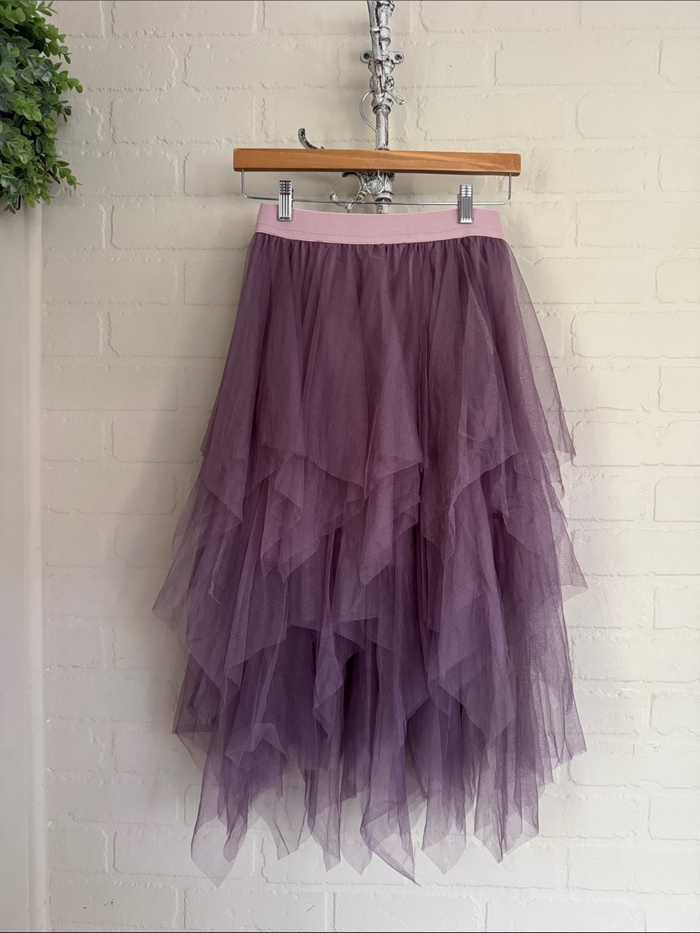Women’s Layered Tulle Skirt in Dusty Purple XS NeW